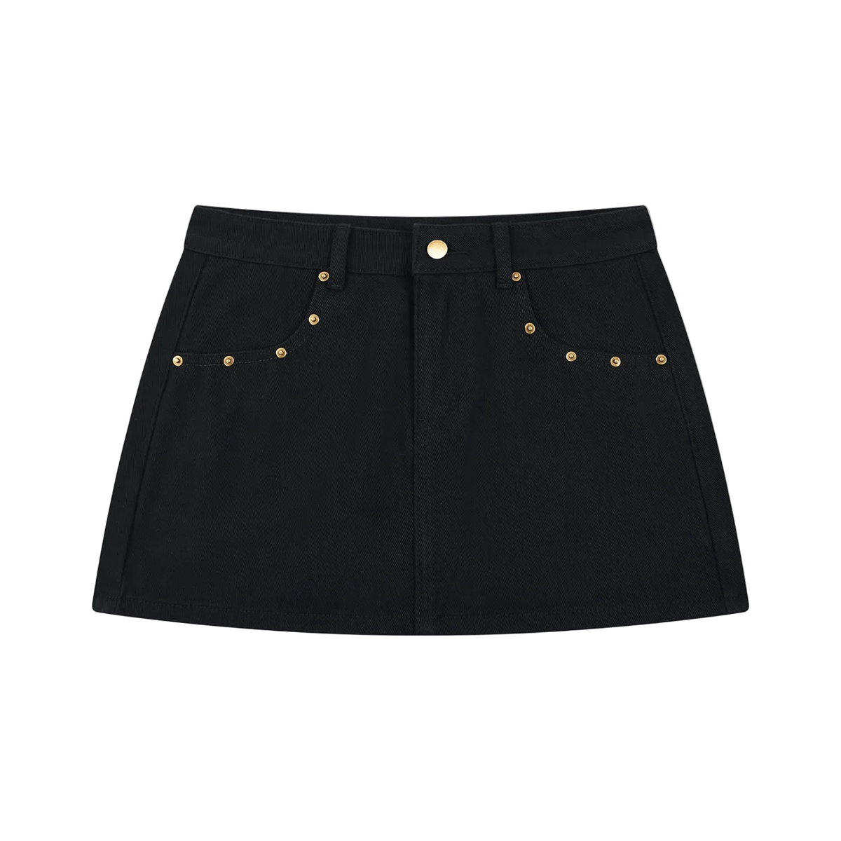 Belak Blanc Studded Denim Mini Skirt