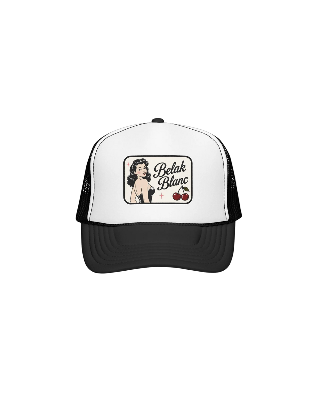 Retro Pinup 'Belak Blanc' Foam Trucker Hat
