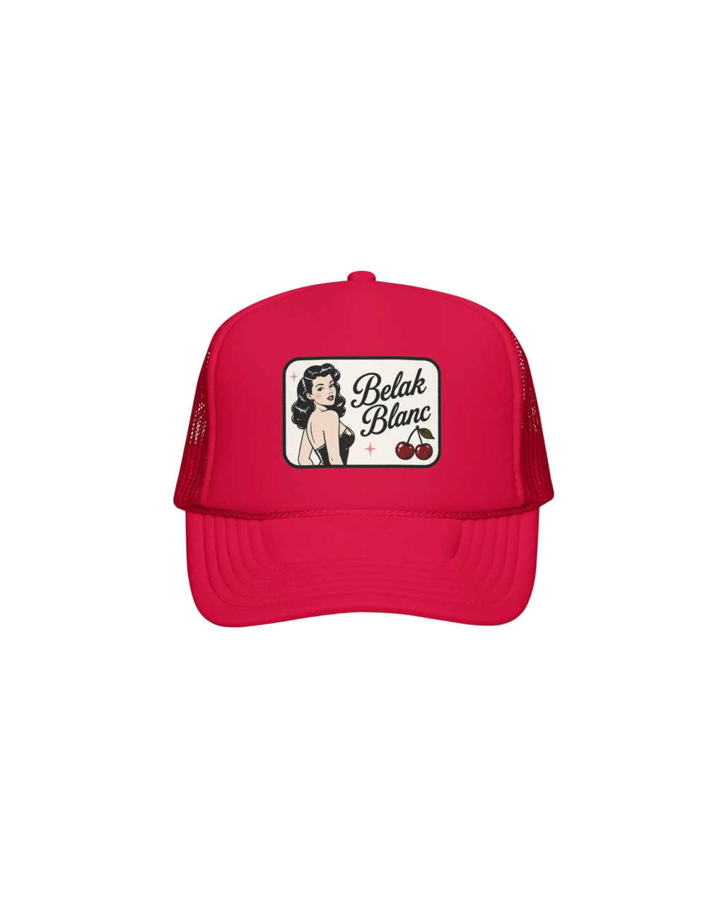 Retro Pinup 'Belak Blanc' Foam Trucker Hat