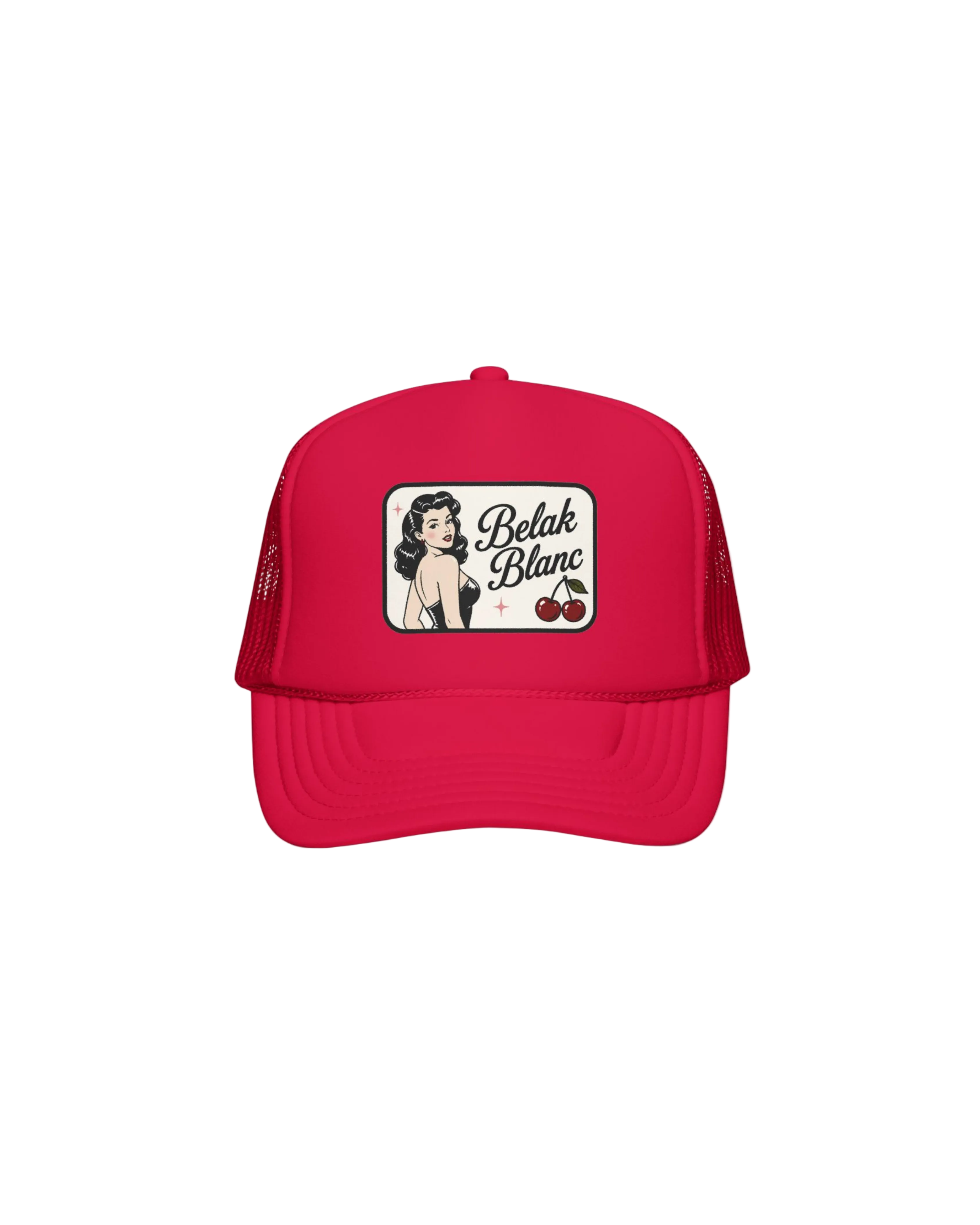 Retro Pinup 'Belak Blanc' Foam Trucker Hat