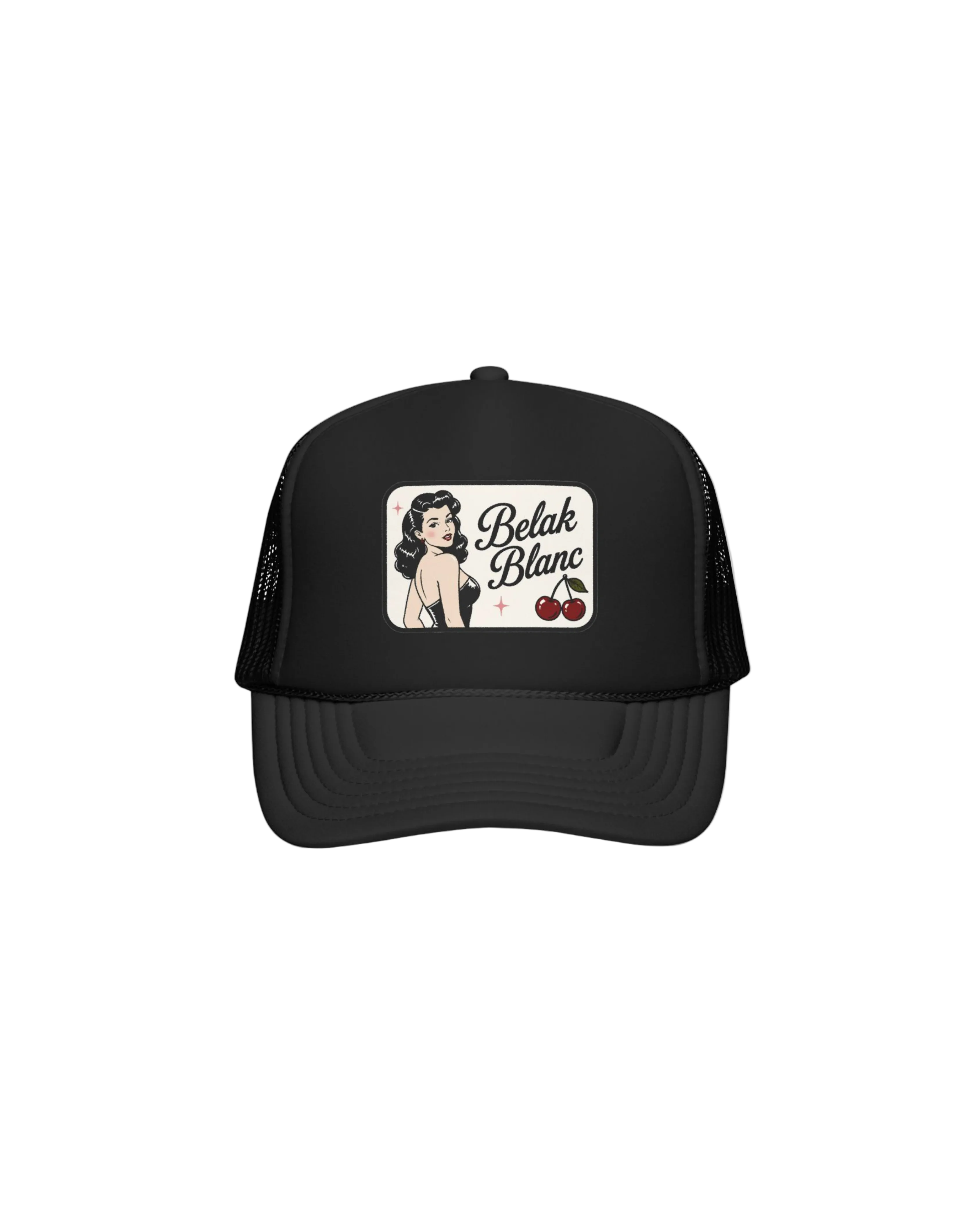 Retro Pinup 'Belak Blanc' Foam Trucker Hat