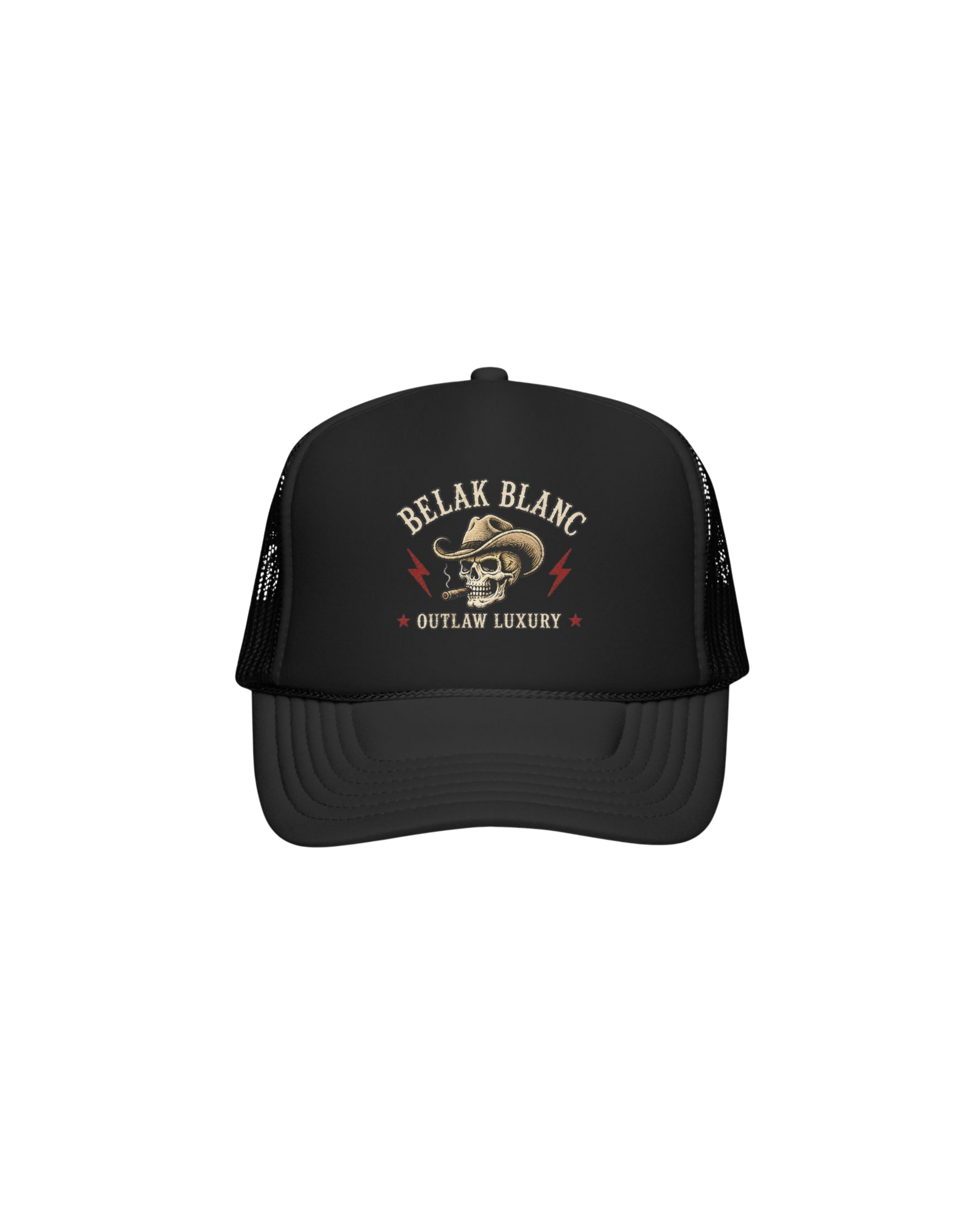 Smoking Skull Foam Trucker Hat
