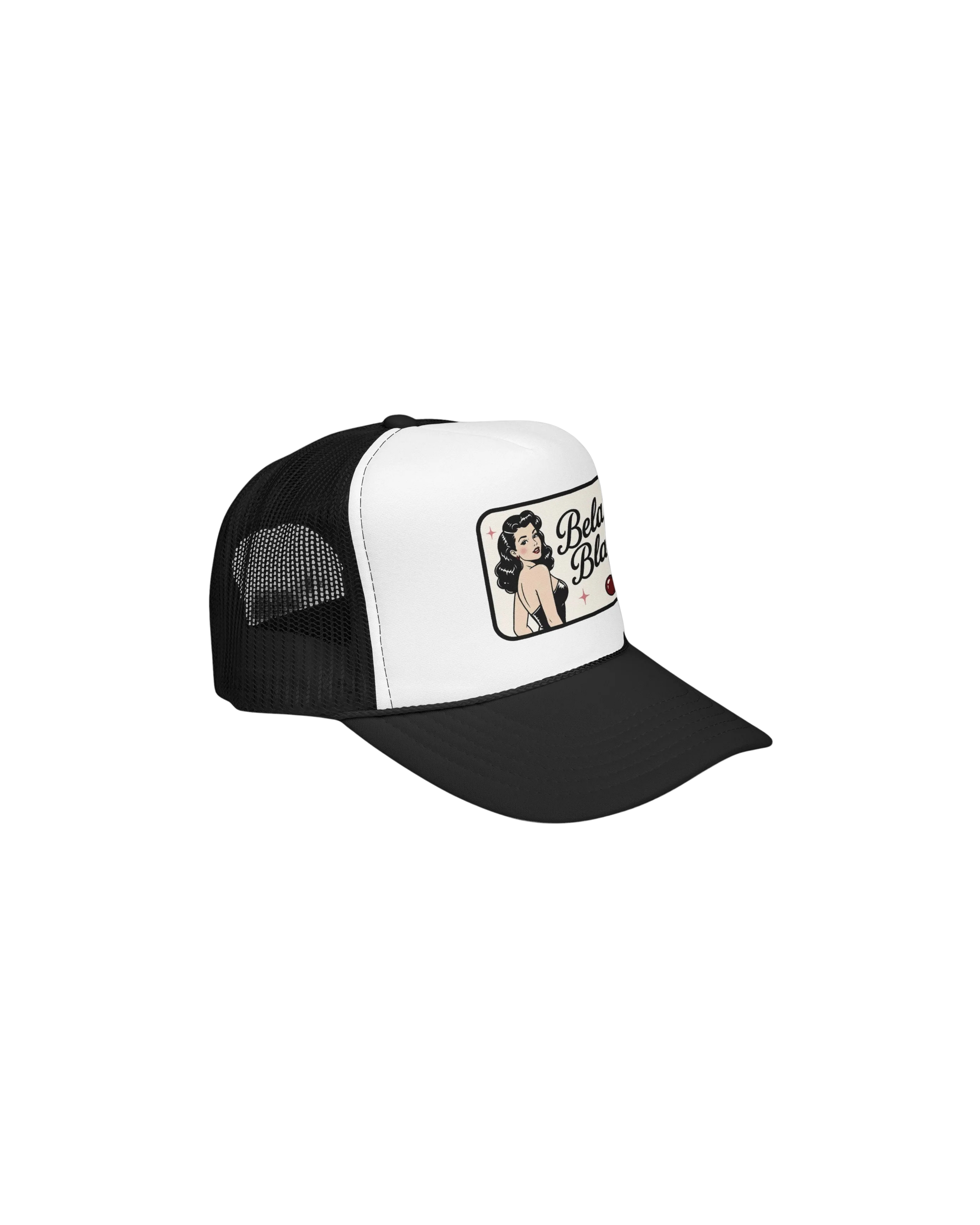 Retro Pinup 'Belak Blanc' Foam Trucker Hat