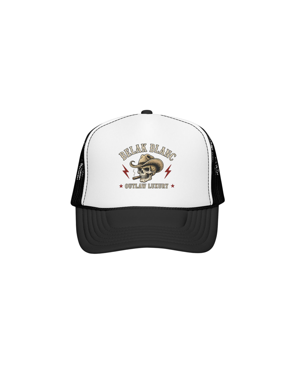 Smoking Skull Foam Trucker Hat