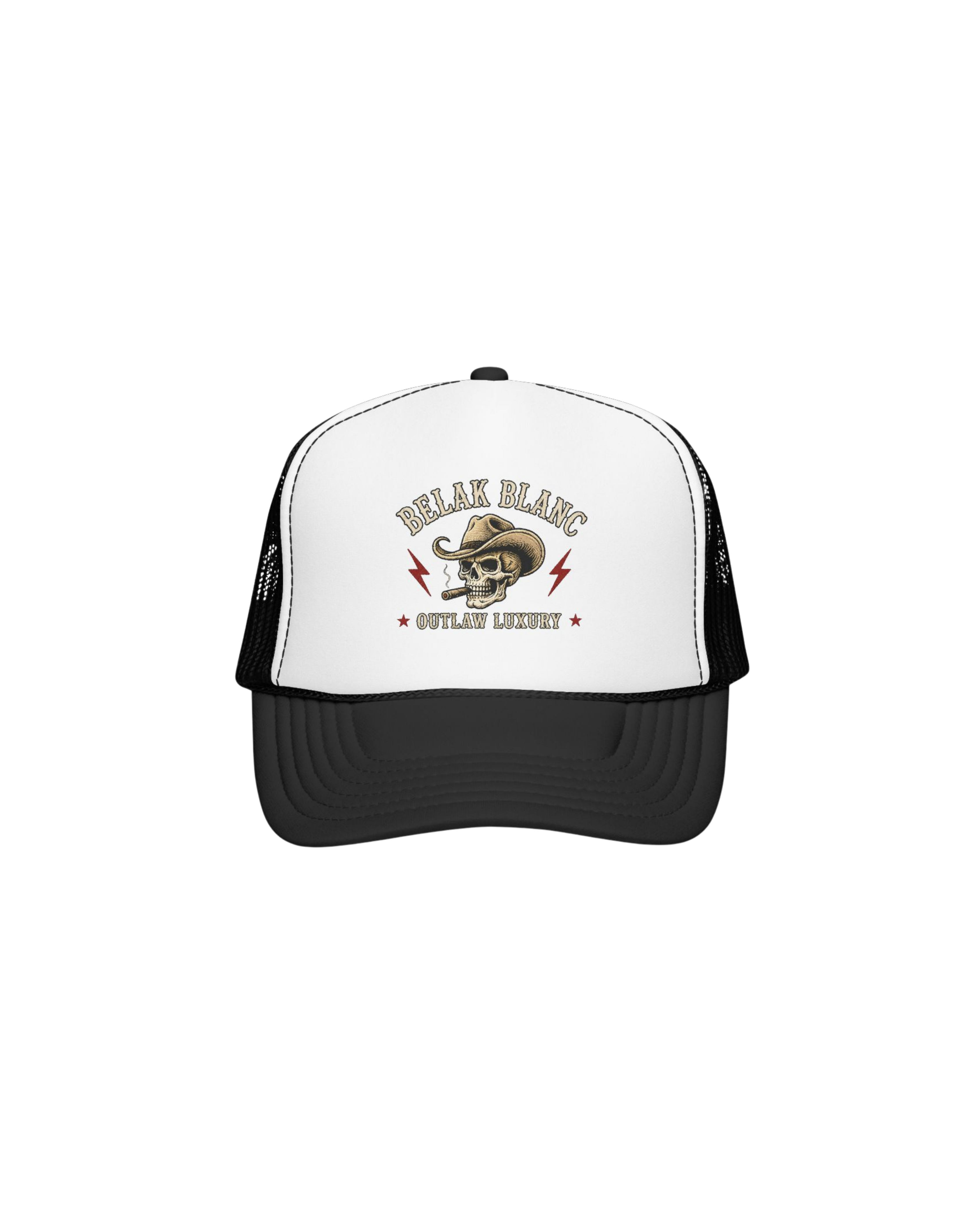 Smoking Skull Foam Trucker Hat