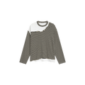 Striped Panel Long Sleeve T-Shirt