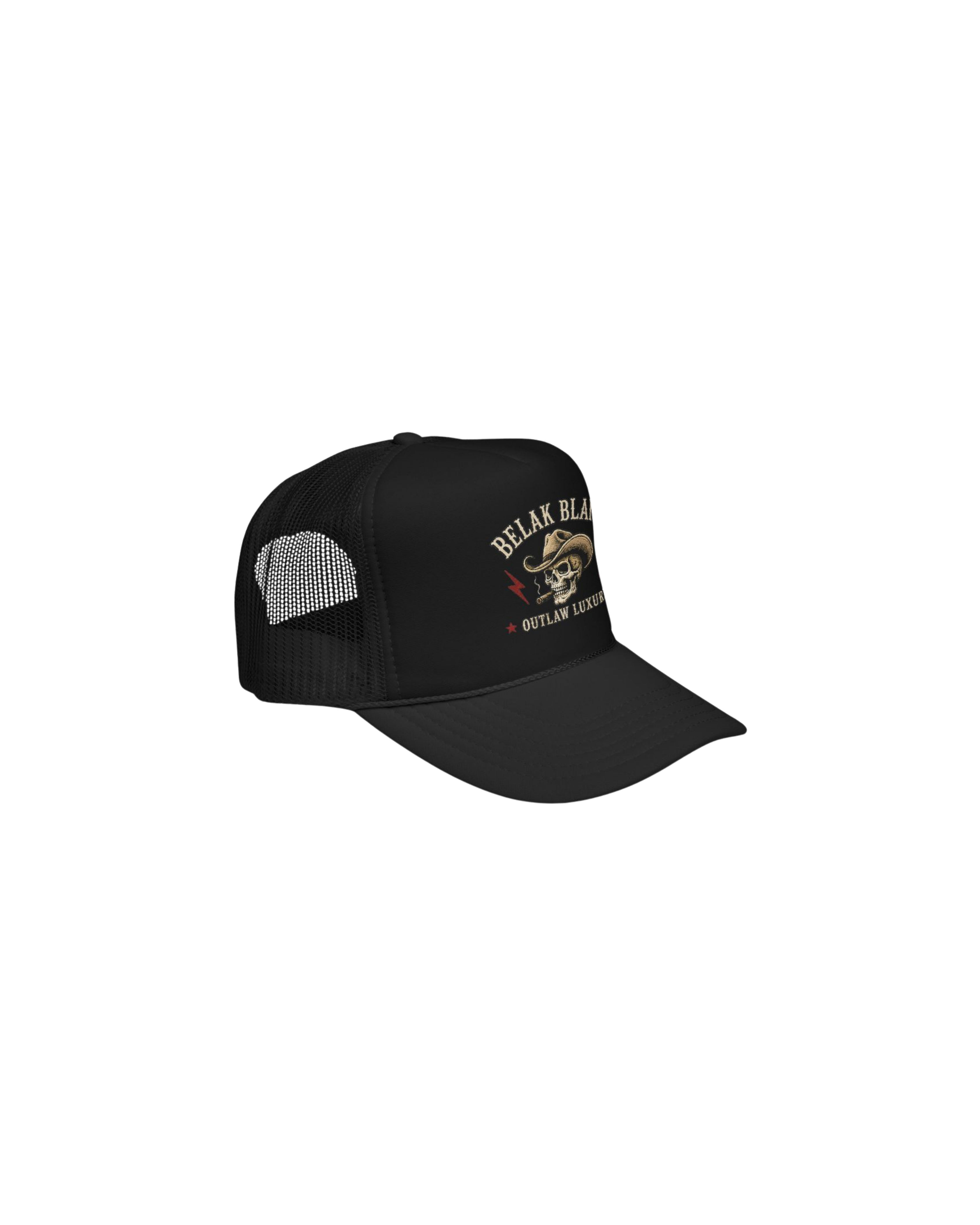 Smoking Skull Foam Trucker Hat