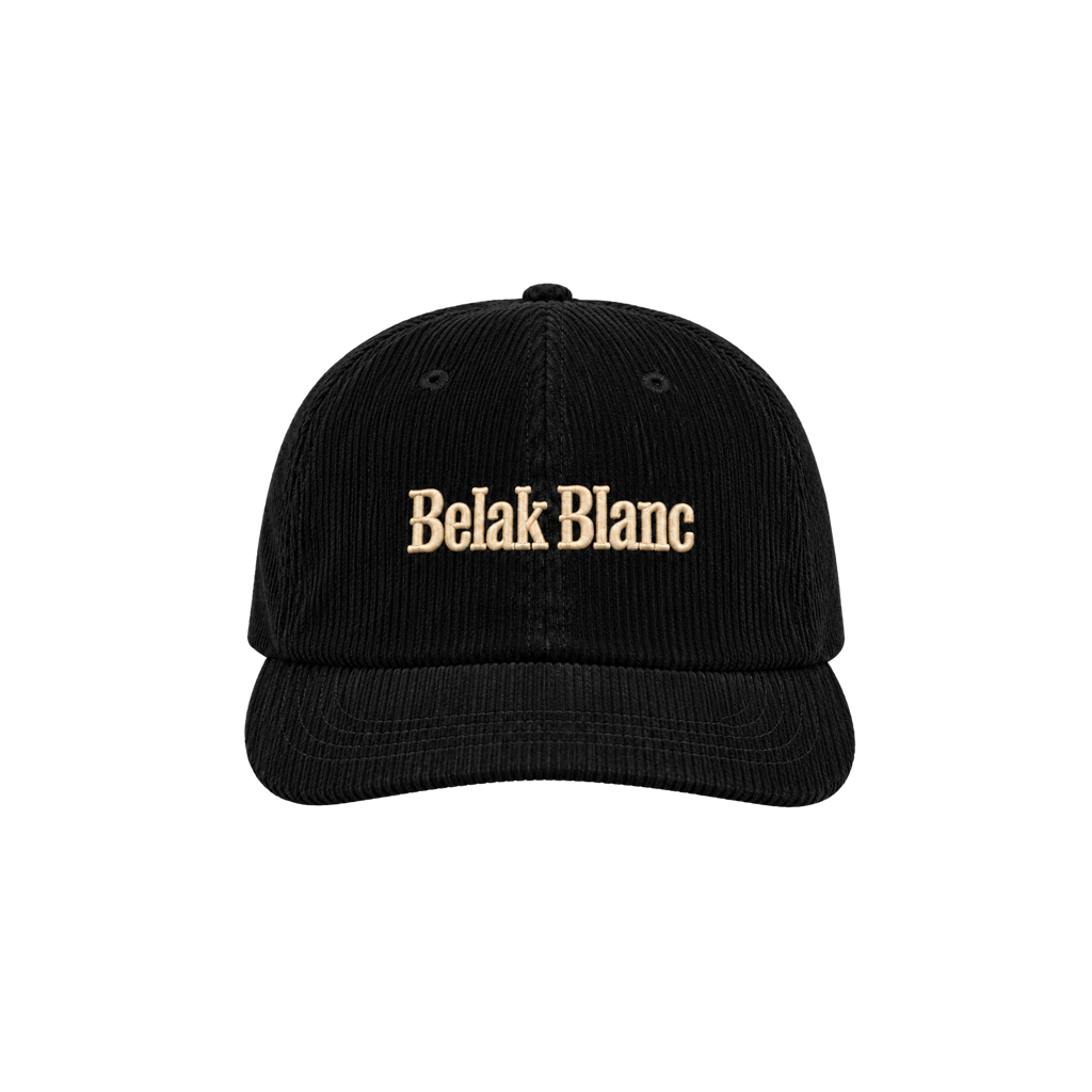Classic Corduroy Embroidered Belak Blanc Hat