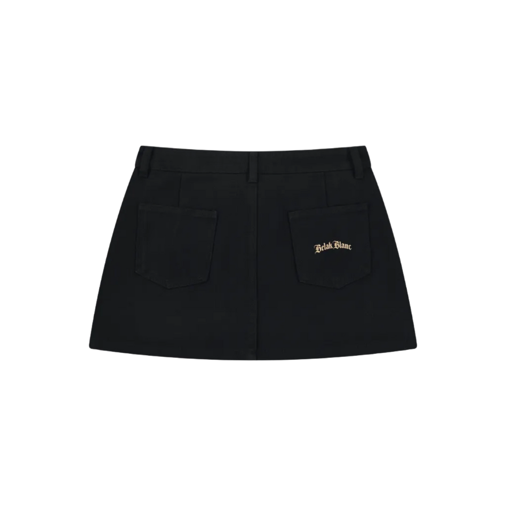 Belak Blanc Studded Denim Mini Skirt