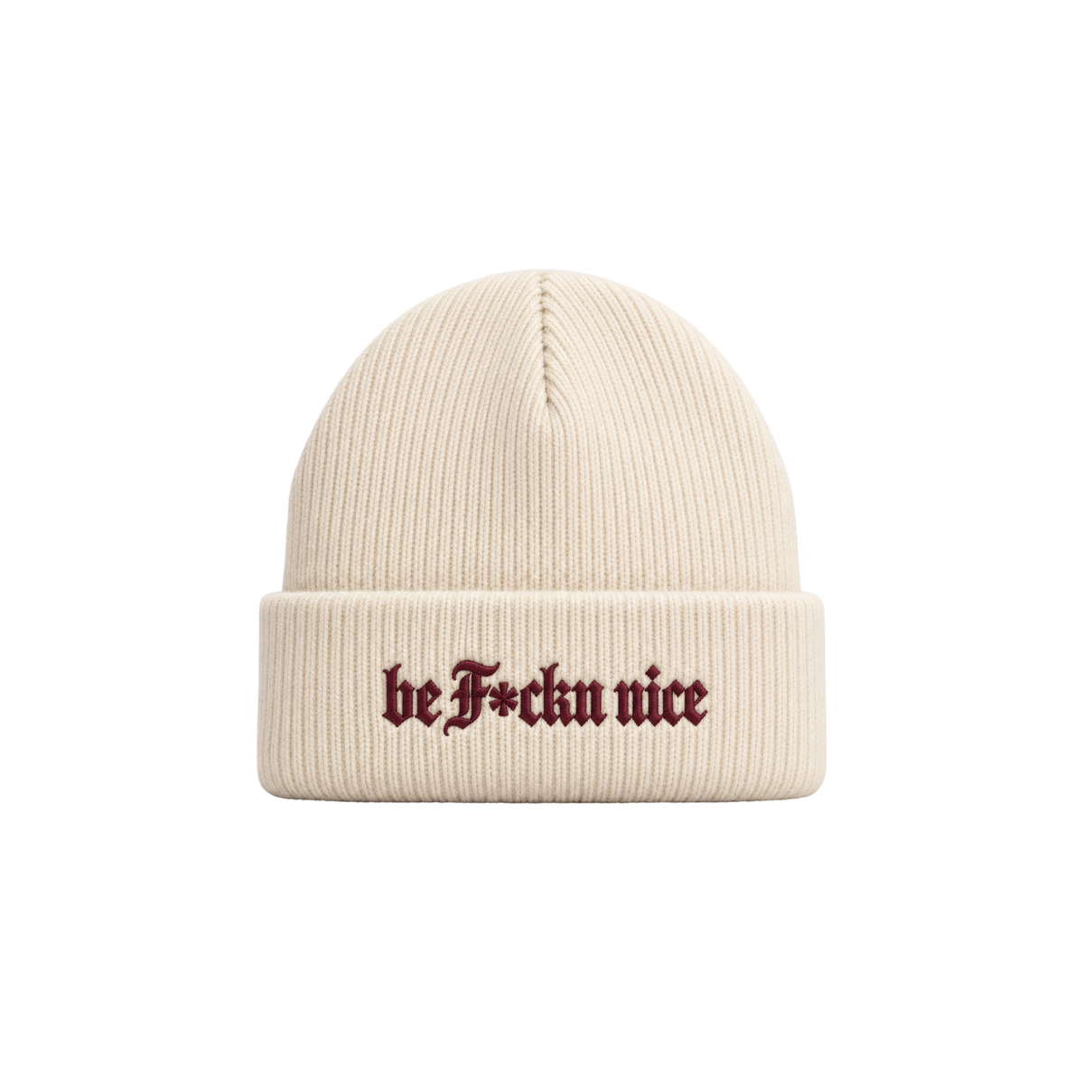 Be Nice | Embroidered Cuff Beanie