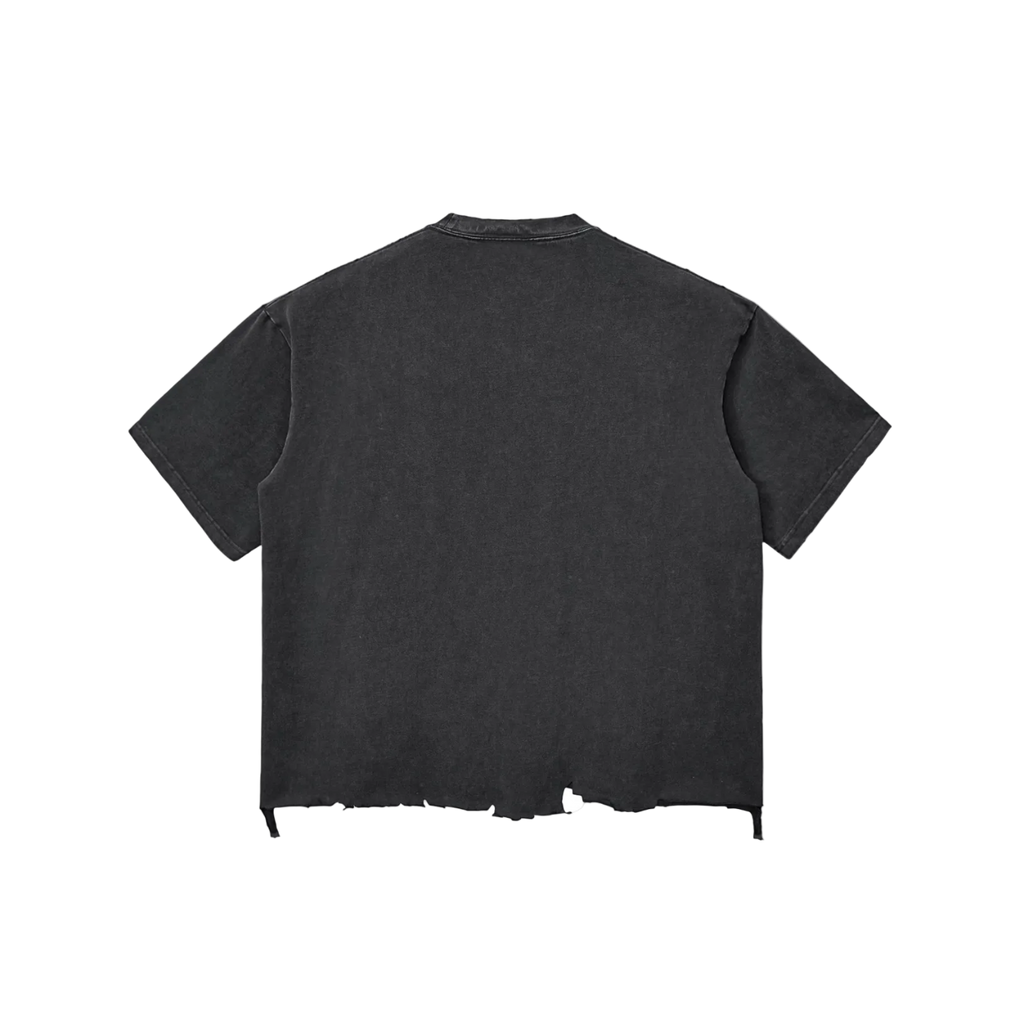 Vintage Skull Raw-Hem Tee